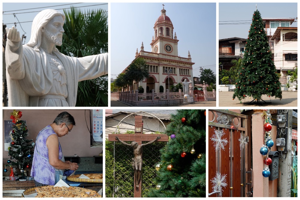 Weihnachten 2021: Impressionen aus Bangkoks Portugiesenviertel Kudeejeen.