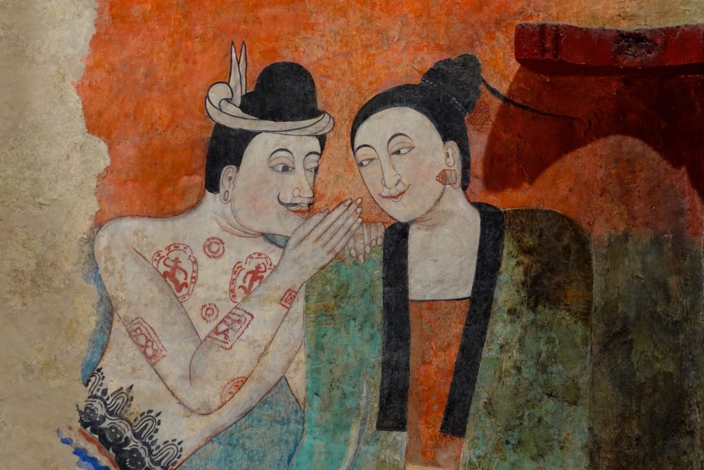 Nan: “Whisper of Love”, Mural im Wat Phumin.